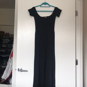 ASOS black off the shoulder jumpsuit